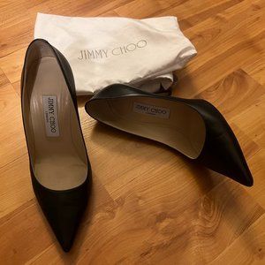 Jimmy Choo Romy 100 Leather Pumps